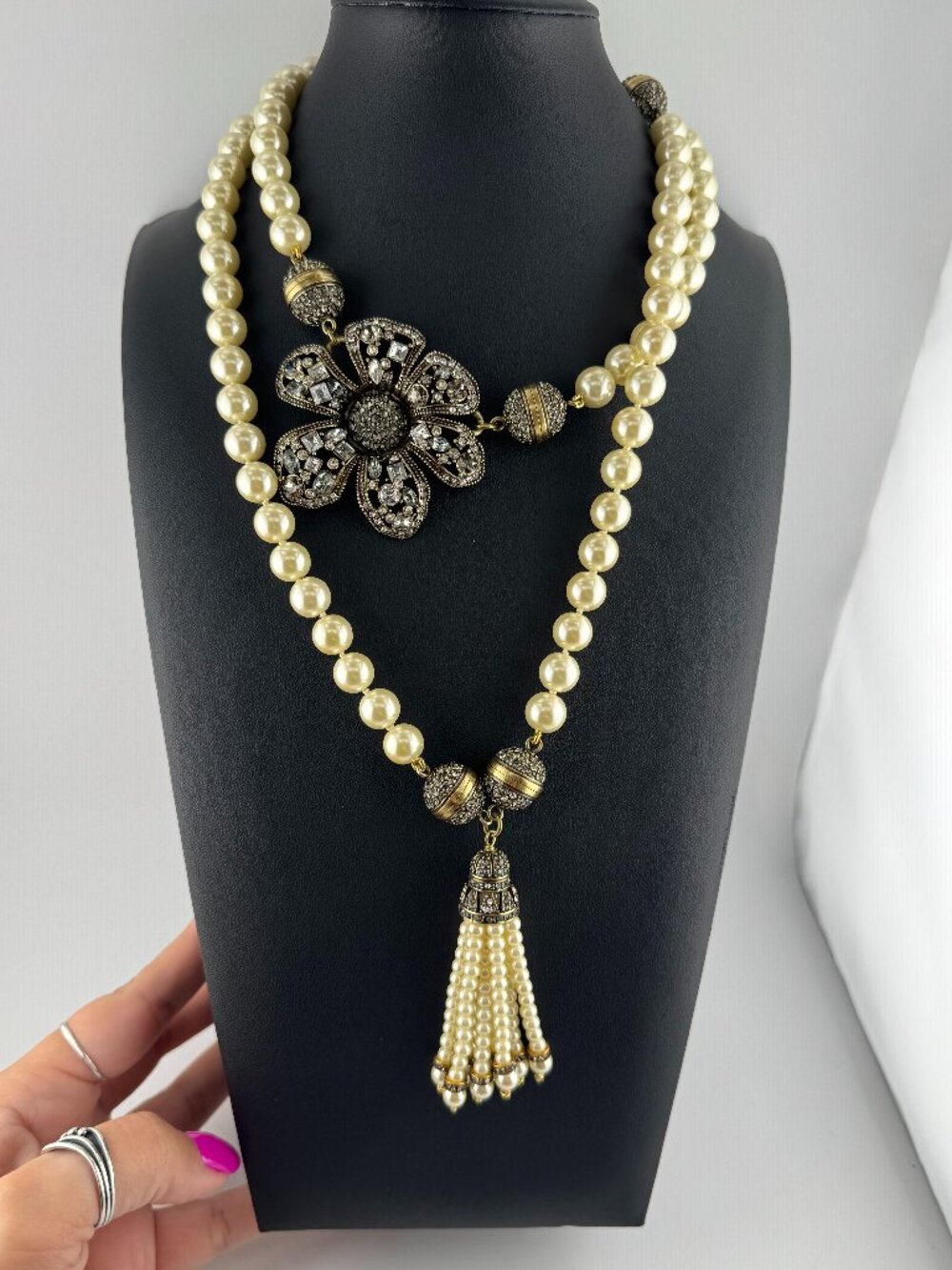 Heidi Daus Endless Possibilities 5 Pc Faux Pearl Crystal Necklace Set